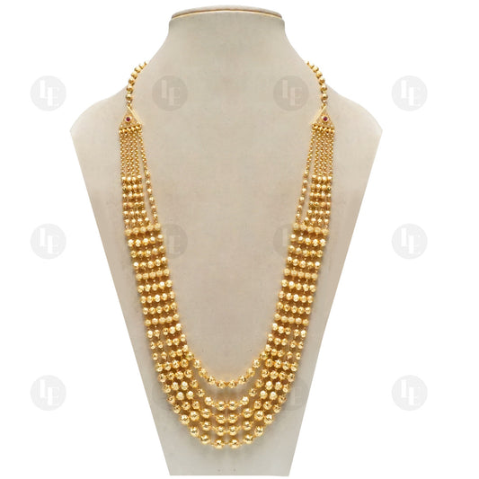 Shimmering Micro Gold Plated Long Mala Set