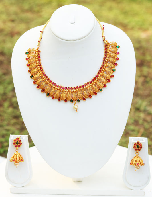 Smarty *Matte Finish* Multicolor Short Necklace Set