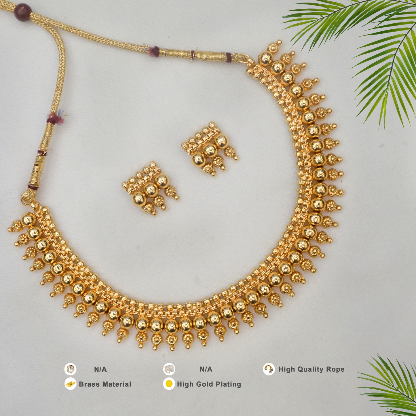 Short Necklace Set With Earring