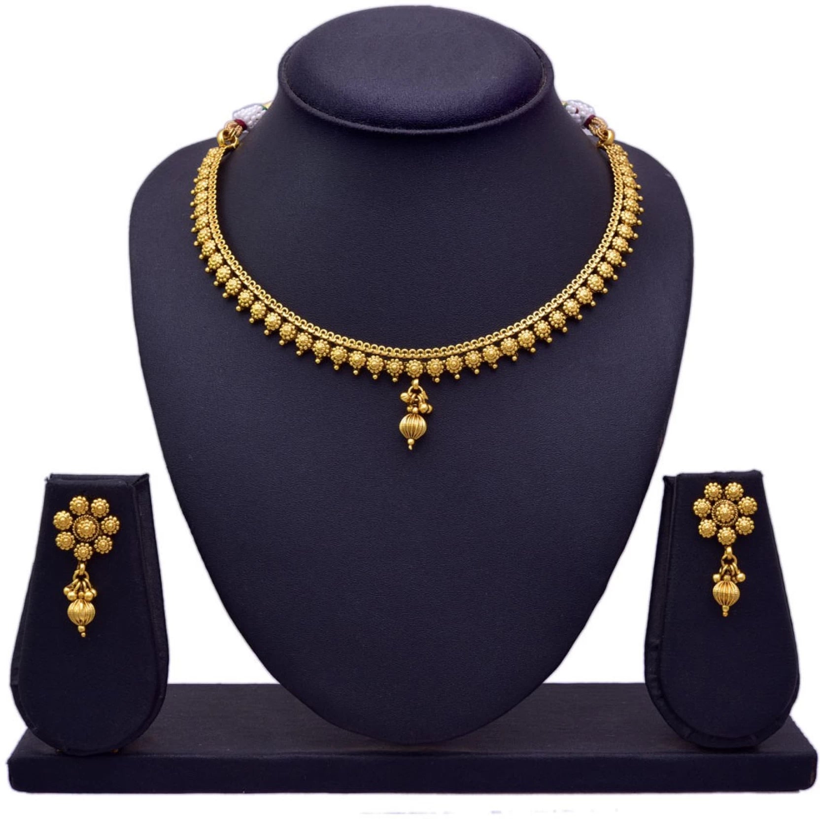 Buy Nens Jwl Women Gold Plated Traditional Necklace and Earring Set (GOLD  PATTA-002) Online at Best Prices in India - JioMart.