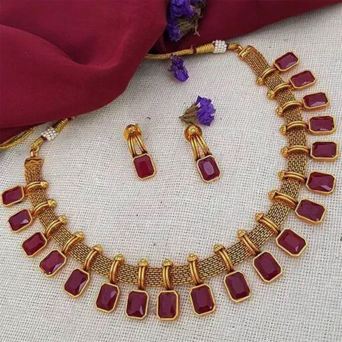 Copper Gold-plated Jewel Set