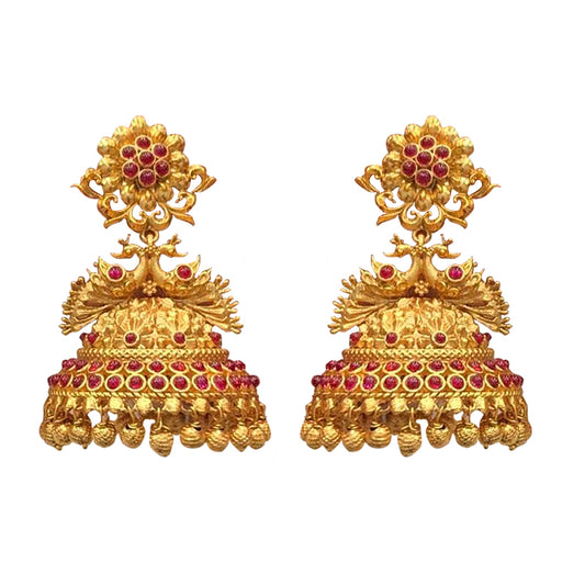 Peacock Jhumka Earring