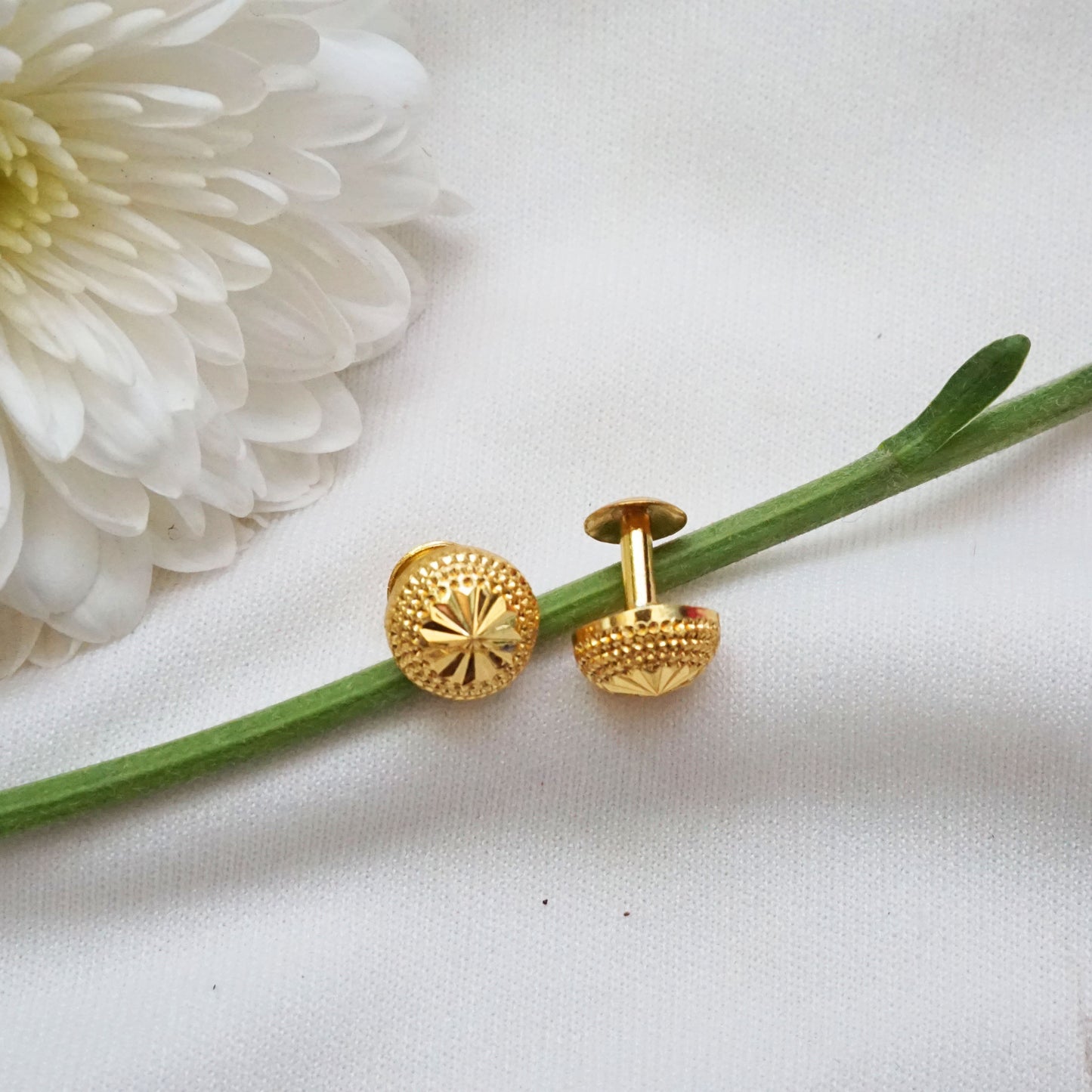 Small Stud Micro Gold Plated Earrings For Women