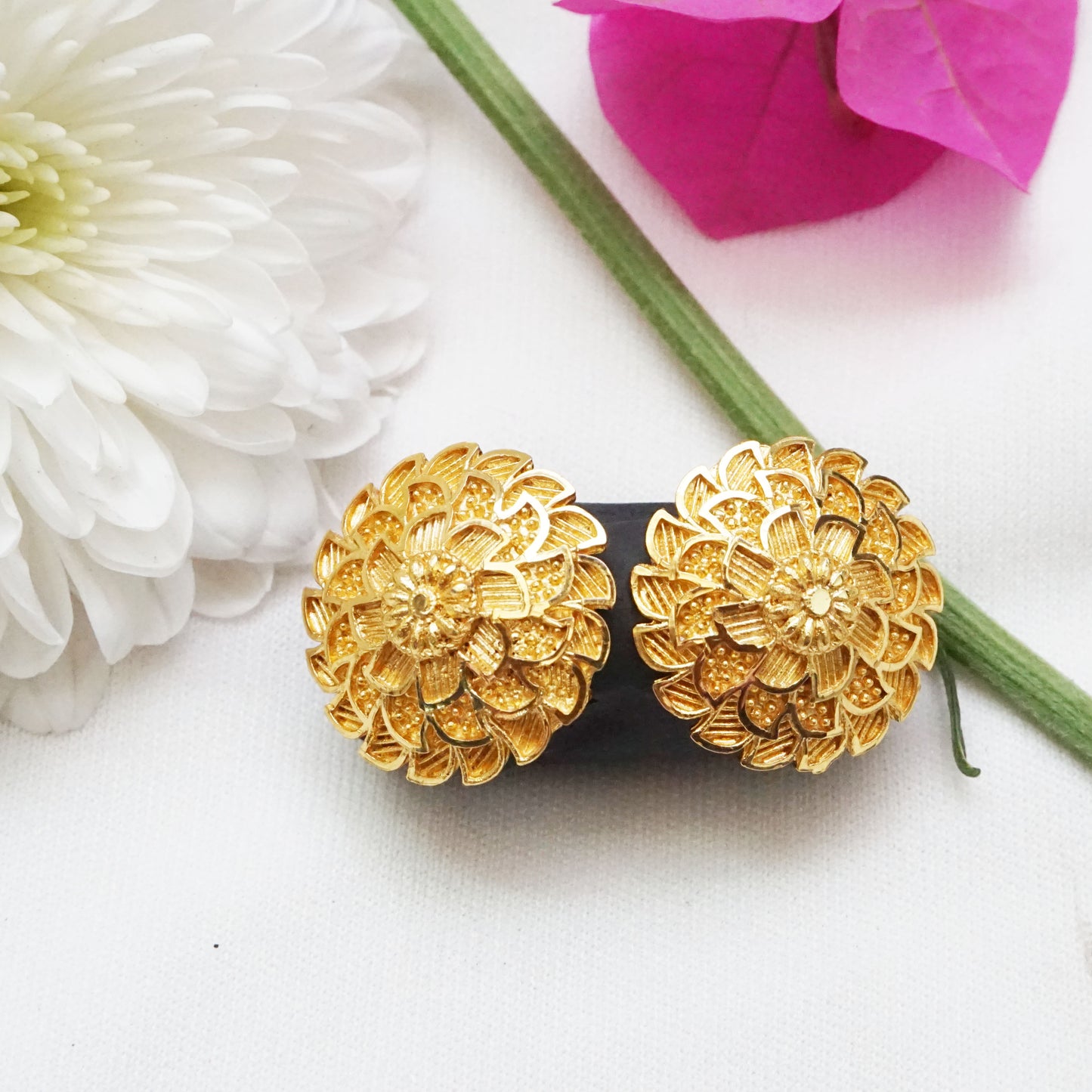 Traditional Screw Back and Micron Plated Round Earrings for Women