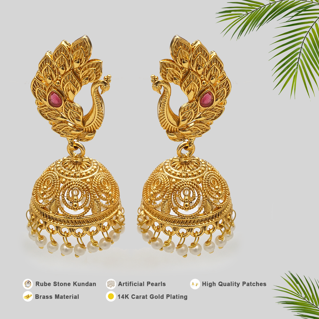 Peacock design luxury of our premium quality earrings – Look Ethnic
