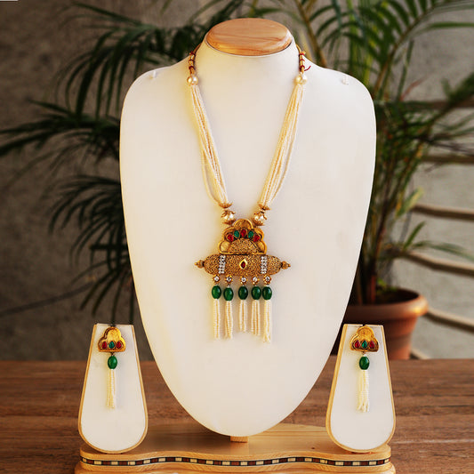 Smarty kediya design long necklace set