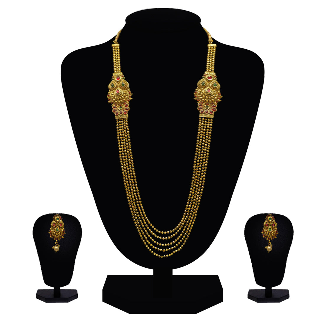 Look Ethnic Gold Plated Long Necklace For Women (LEMZL00302)