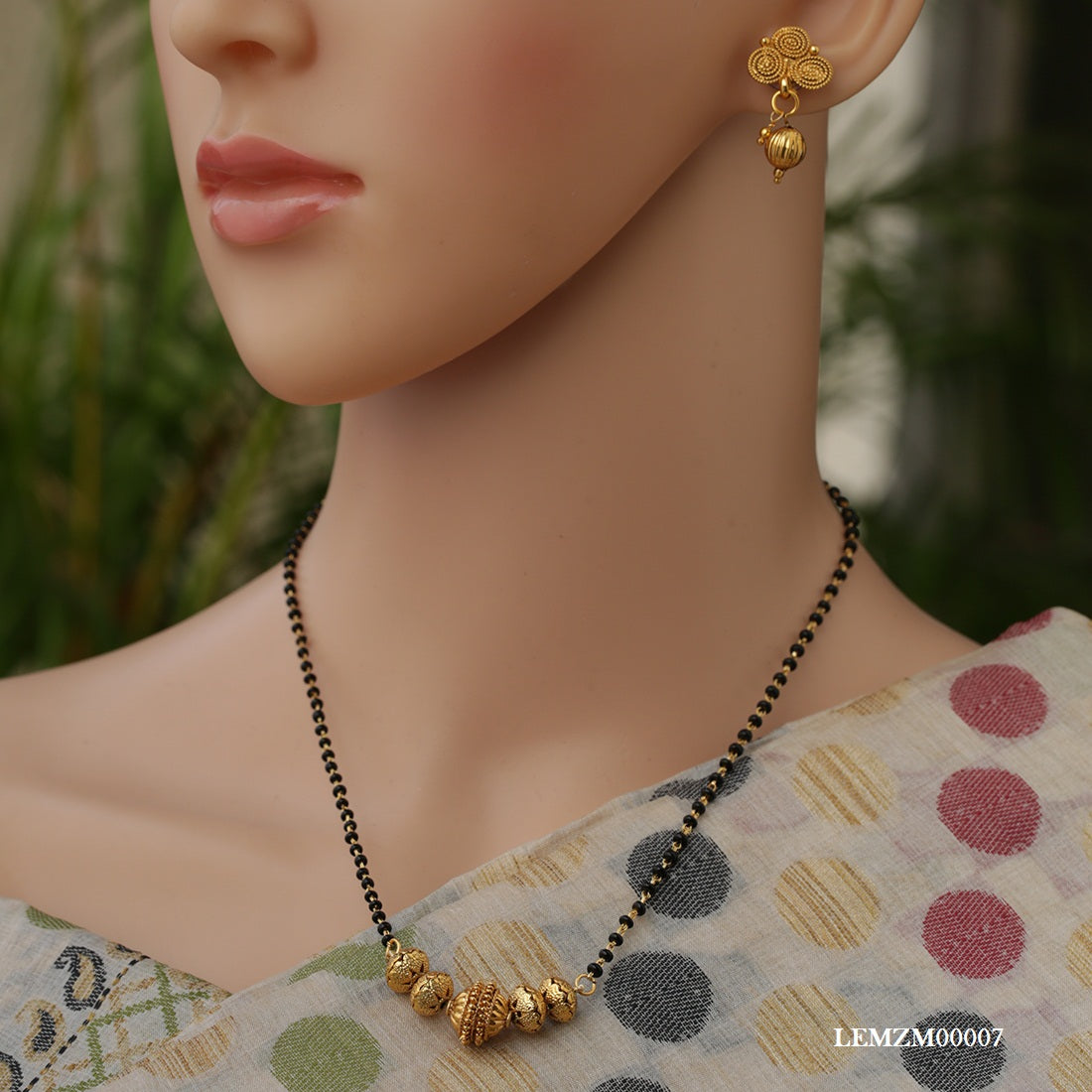 Traditional Single Line Gold Chain Artificial Mangalsutra