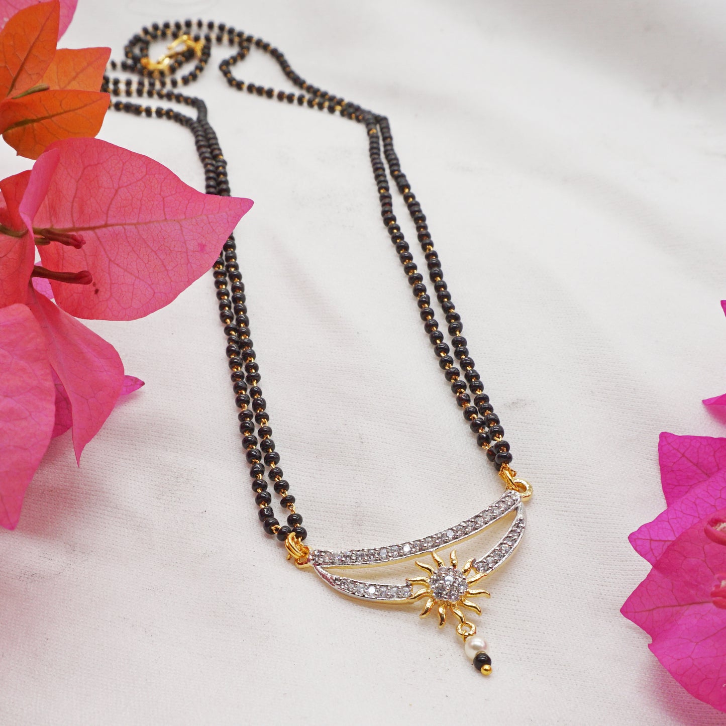 Latest American Diamond Studded Mangalsutra