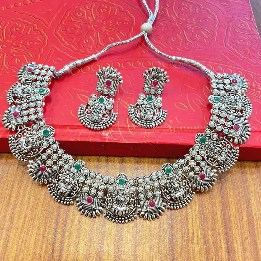 Laxmi Choker oxidised necklace set