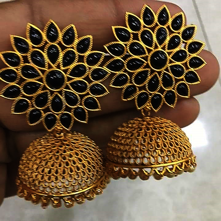 Gold Plated Party Wear Traditional Pearl Jhumki Earrings
